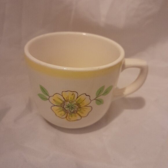 Oxford Other - Vintage Retro 1970's Oxford Brazil 8710 Yellow Flower Stoneware Coffee Mug Cup